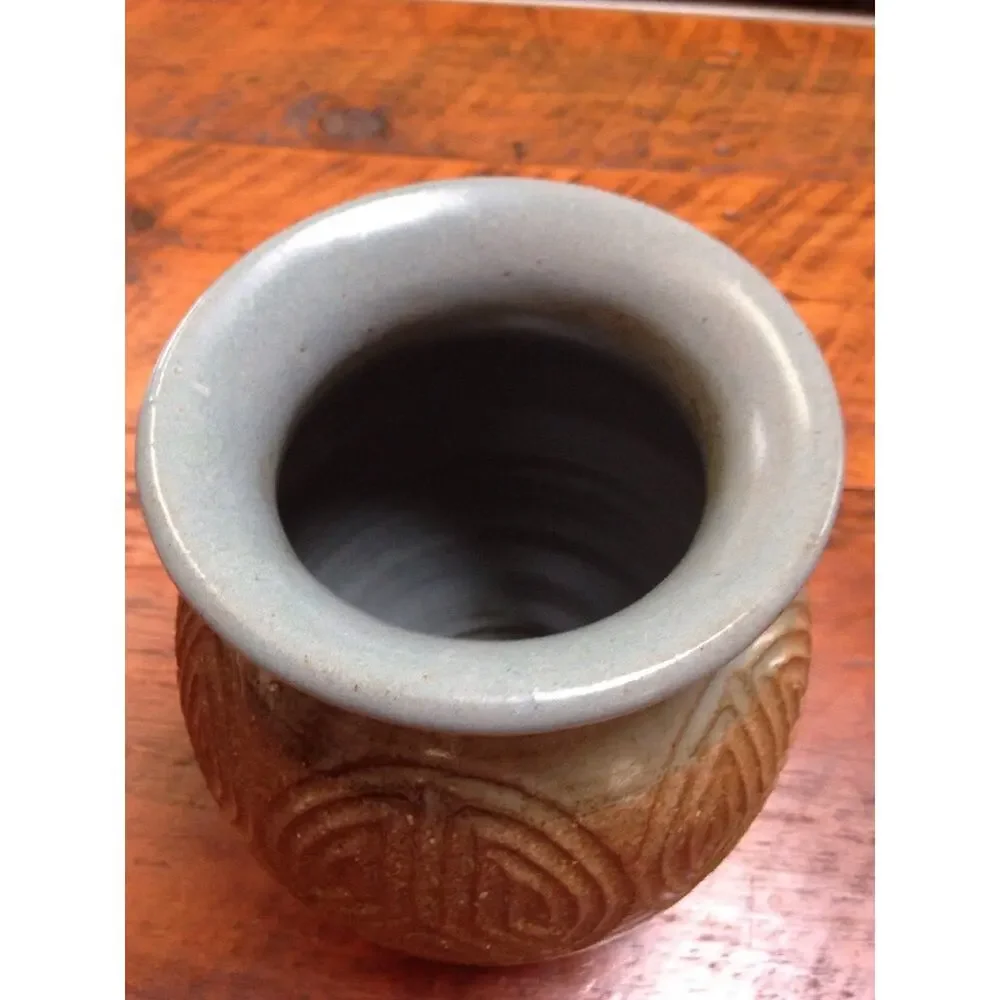 Japanese Asian Style Studio Art Pottery Stoneware Ceramic Vase Signed Epstein